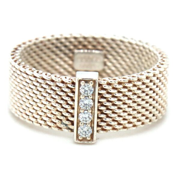 Tiffany & Co diamond somerset ring in 925 sterling silver - Picture 3 of 6